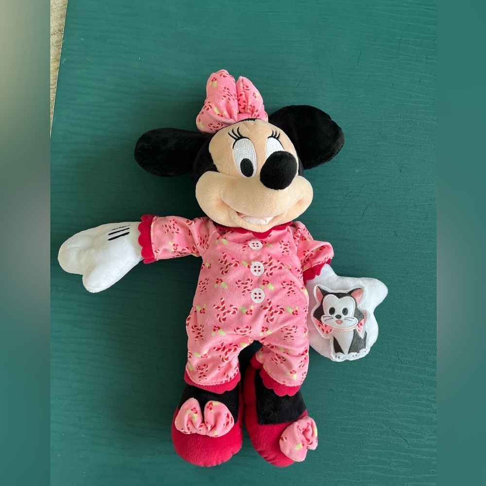 Disney Minnie Mouse Pink Christmas Candy Cane Pajamas Plush The Disney Store
